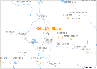 map of Ashley Falls