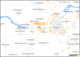 map of Ashley