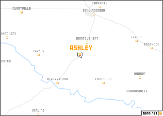 map of Ashley