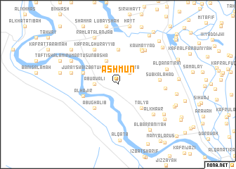 map of Ashmūn