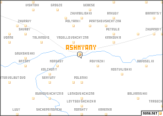 map of Ashmyany