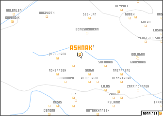 map of Āshnāk