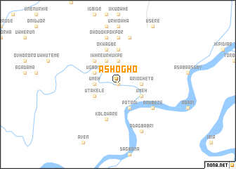 map of Ashogho