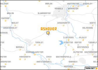 map of Ashover