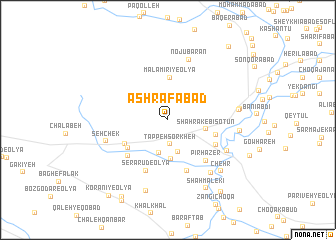 map of Ashrafābād