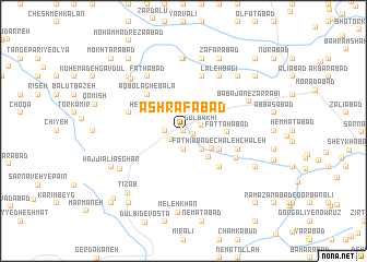 map of Ashrafābād