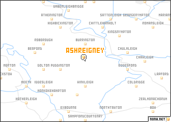 map of Ashreigney