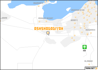 map of Ash Shadādīyah