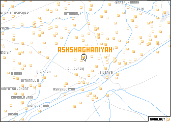 map of Ash Shaghānīyah