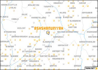 map of Ash Shānūrīyah