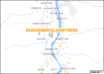 map of Ash Shawbak al Ghaffārah