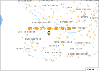 map of Ash Shaykhah Mansīyah