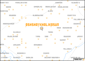 map of Ash Shaykh ‘Alī Kāsūn