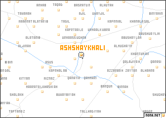 map of Ash Shaykh ‘Alī