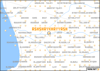 map of Ash Shaykh ‘Ayyāsh