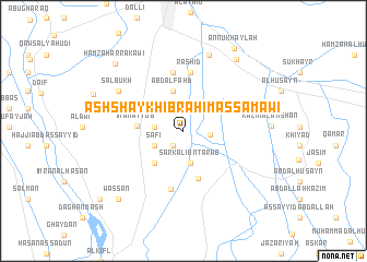 map of Ash Shaykh Ibrāhīm as Samāwī