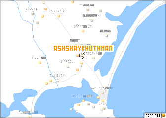 map of Ash Shaykh ‘Uthmān