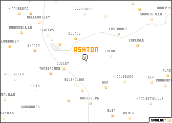 map of Ashton