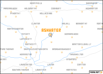 map of Ashwater