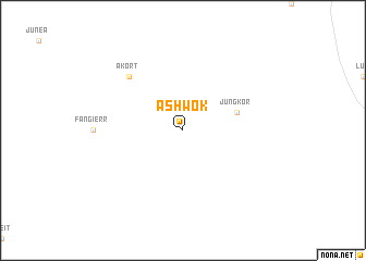 map of Ashwok