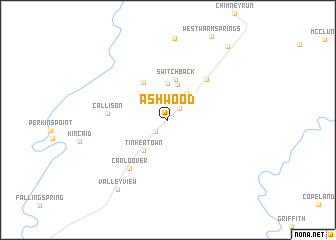 map of Ashwood