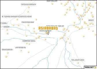 map of Āsīābābād