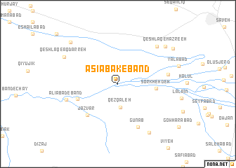 map of Āsīābak-e Band