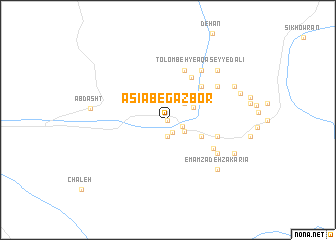 map of Āsīāb-e Gazbor