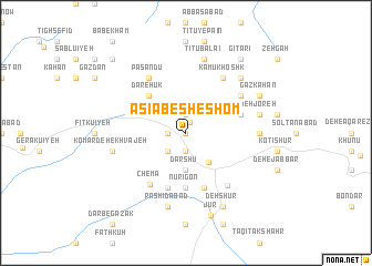 map of Āsīāb-e Sheshom