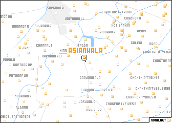 map of Asiānwāla