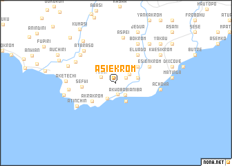 map of Asiekrom