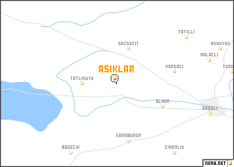 map of Aşıklar