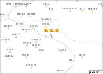 map of Aşıklar
