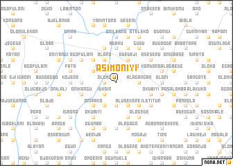 map of Asi Moniyi