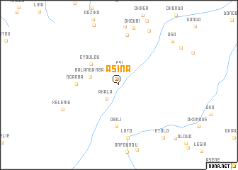 map of Asina