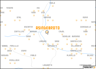 map of Asín de Broto