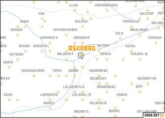 map of Askābād