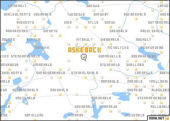 map of Äskebäck