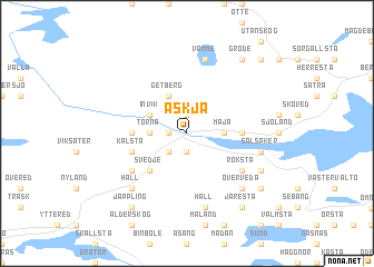 map of Äskja