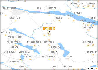 map of Åskog