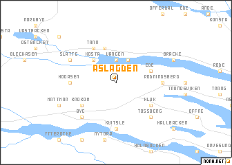 map of Åslägden