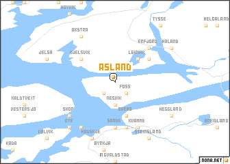 map of Åsland