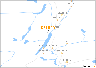 map of Åsland