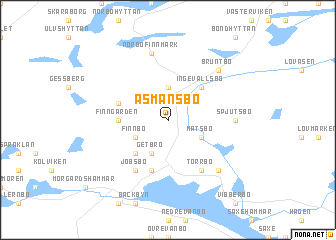 map of Åsmansbo