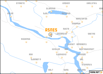 map of Åsnes