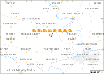 map of Asnières-sur-Nouère