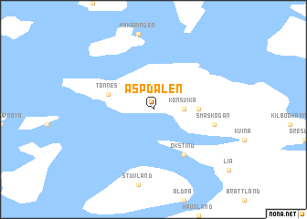 map of Aspdalen