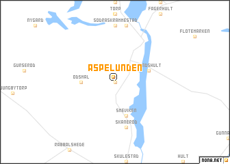 map of Äspelunden