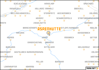 map of Aspen Hütte