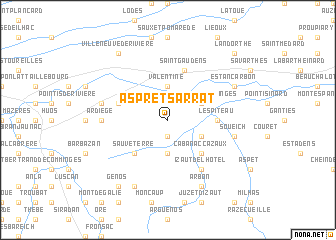 map of Aspret-Sarrat
